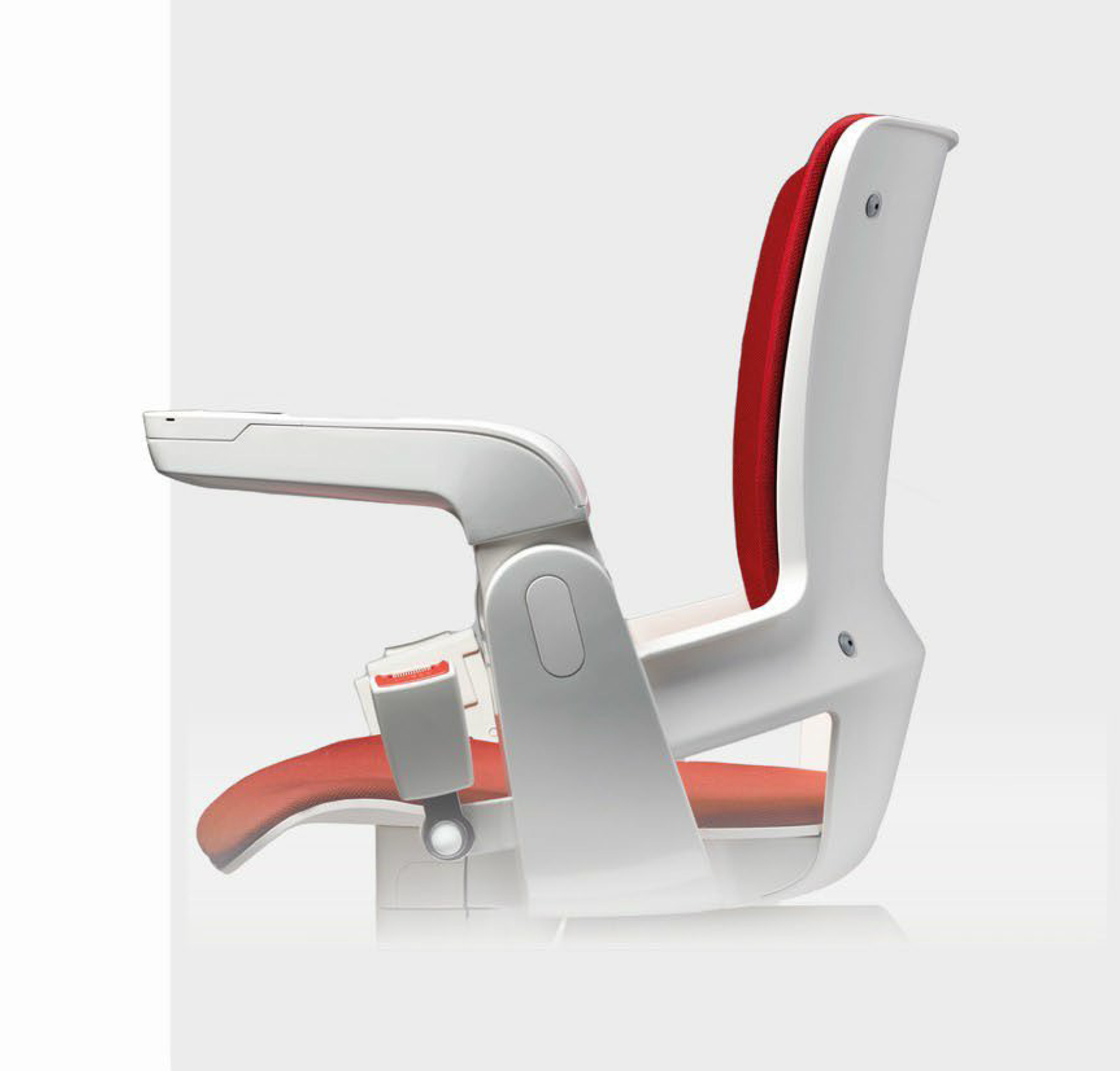 Slim profile of a narrow-stairs stairlift seat