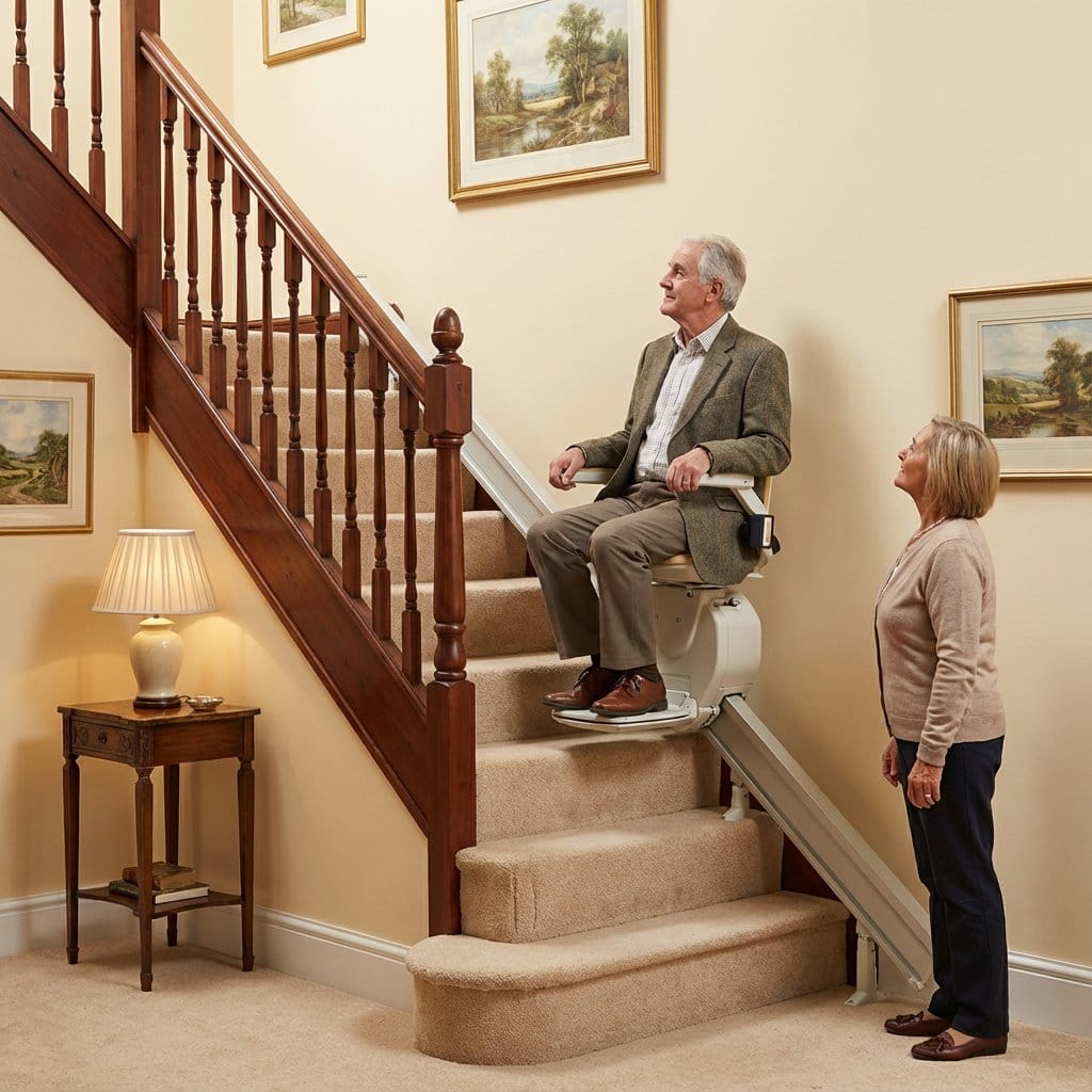 Heavy-duty stairlift with reinforced seat